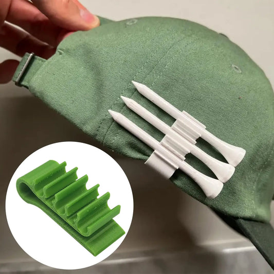 Golf Tee Holder Hat Clip 3D Printed Golf Tee Hat Brim Clips Compact Lightweight Sport Accessory Organizer Clamp for Sport Boys