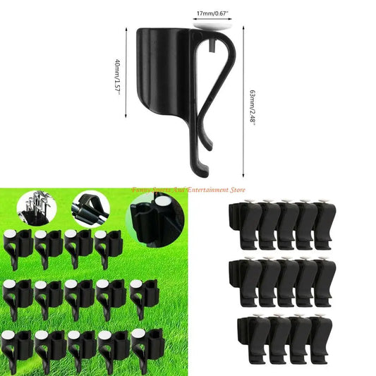 C4DE 14Pcs Golf Club Bag Clips On Putter Clamp Holder Black Putting Clip